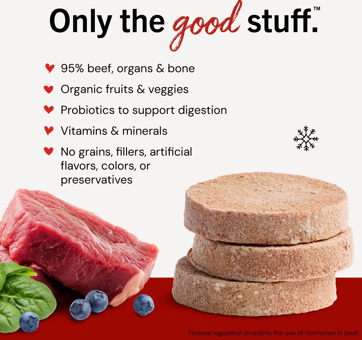 Stella’s Super Beef Frozen Raw Dinner Patties for Dogs