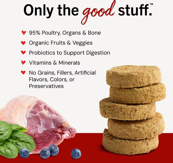 Duck Duck Goose Frozen Raw Dinner Patties for Dogs
