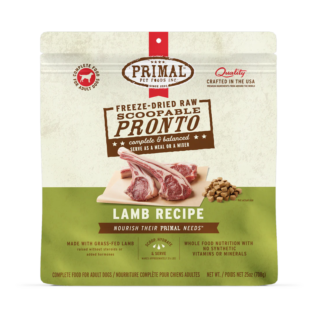 PRIM FD DOG PRONTO LAMB 7 OZ