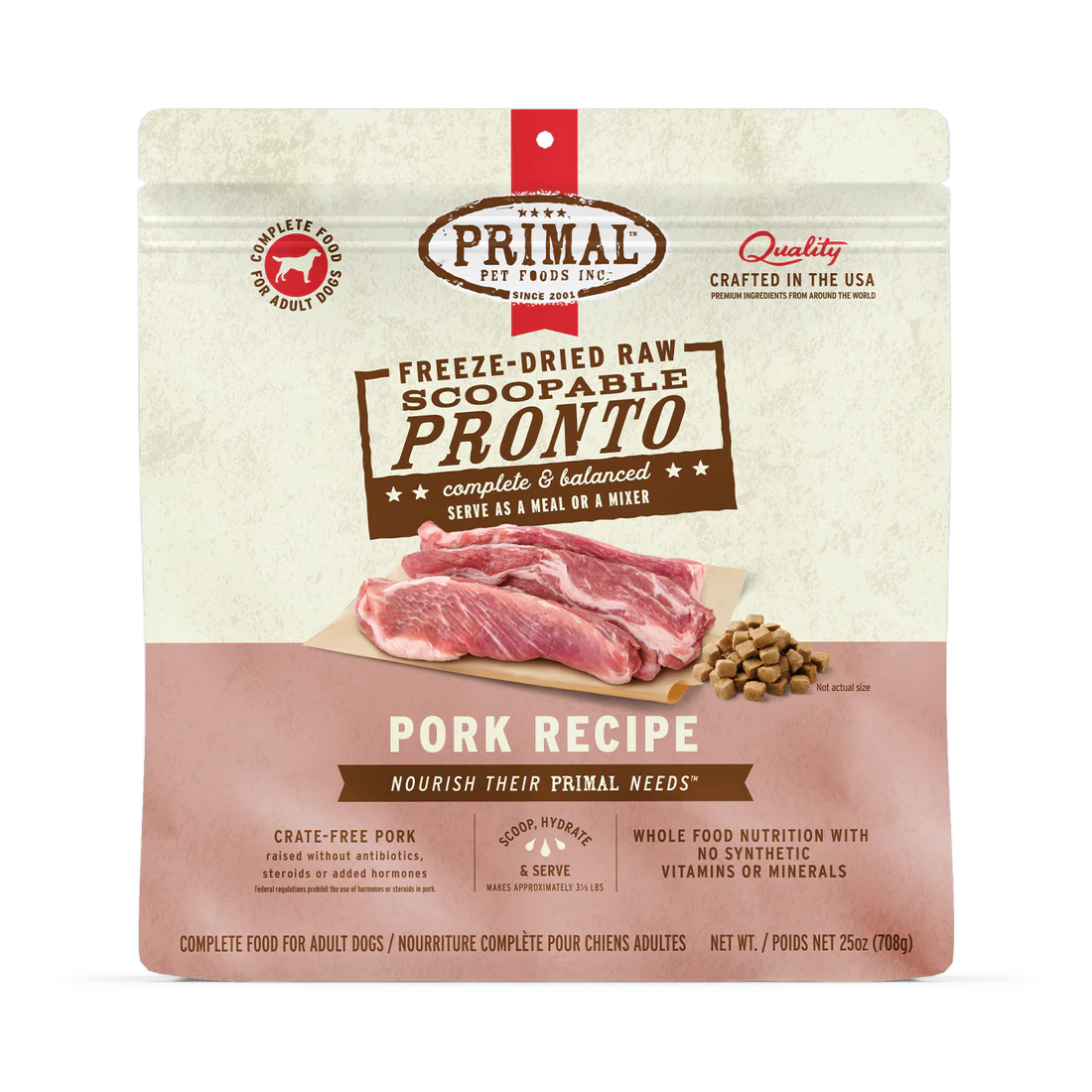 PRIM FD DOG PRONTO PORK 7 OZ