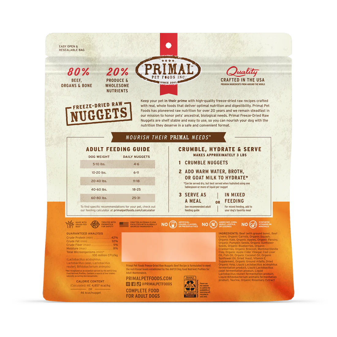 PRIM FD NUGGETS DOG BEEF