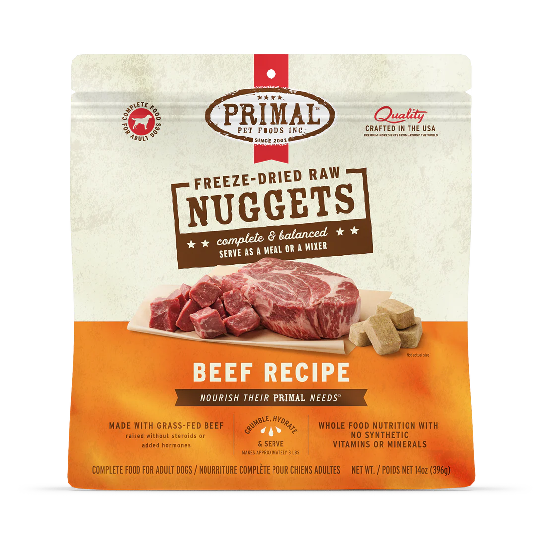 PRIM FD NUGGETS DOG BEEF