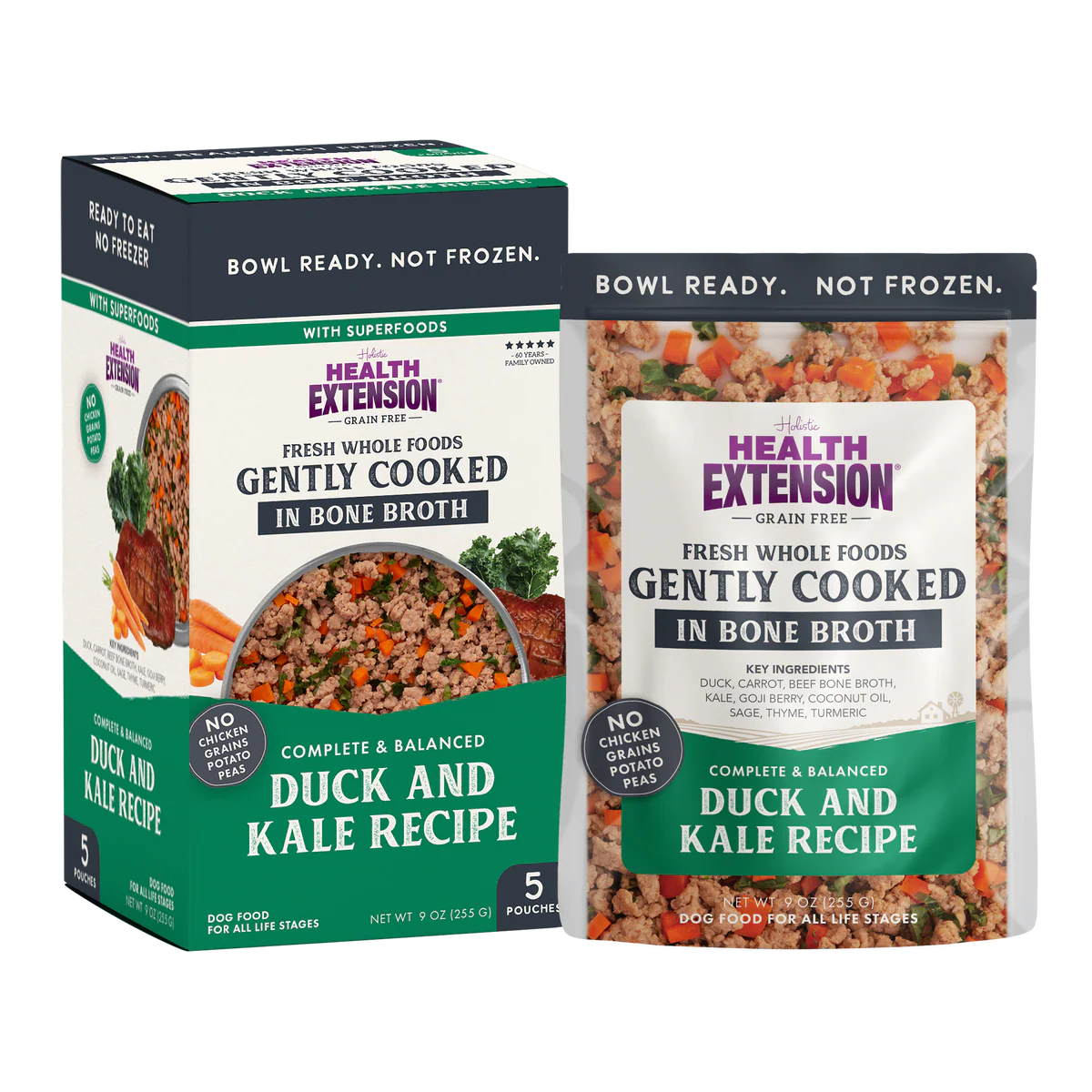 GENTLY COOKED DUCK AND KALE RECIPE 9 OZ