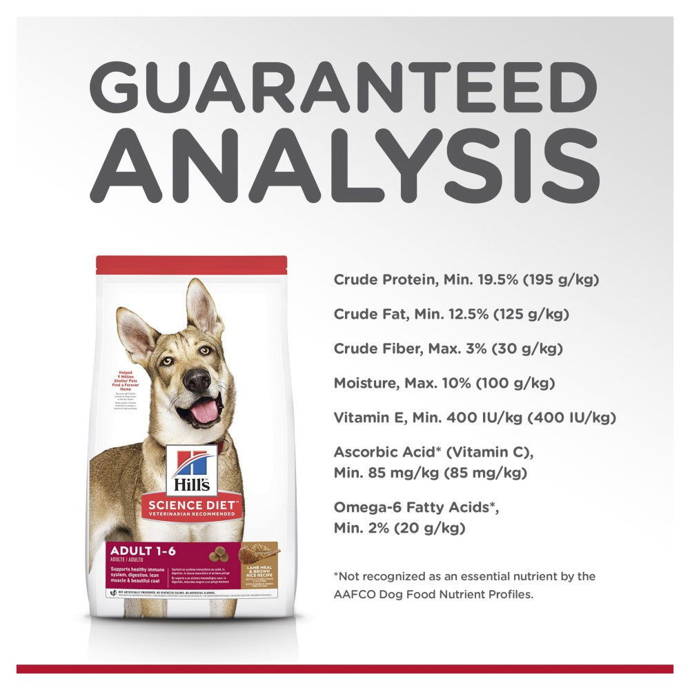 Hill’s Science Diet Adult Dog Food (Lamb & Rice)