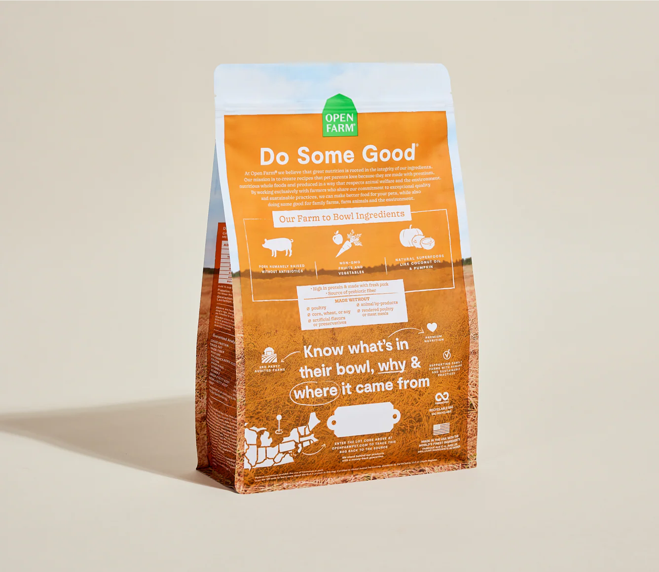 OPEN FARM Farmer's Table Pork Grain-Free Dog Kibble