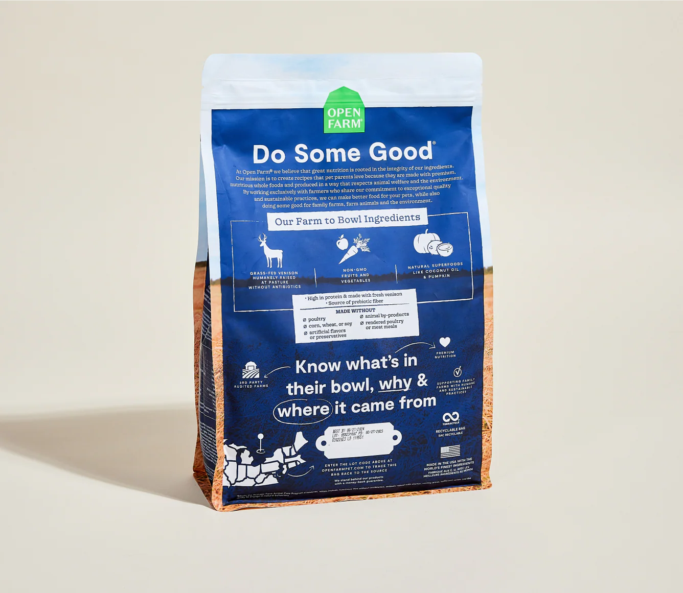 OPEN FARM New Zealand Venison Grain-Free Dog Kibble