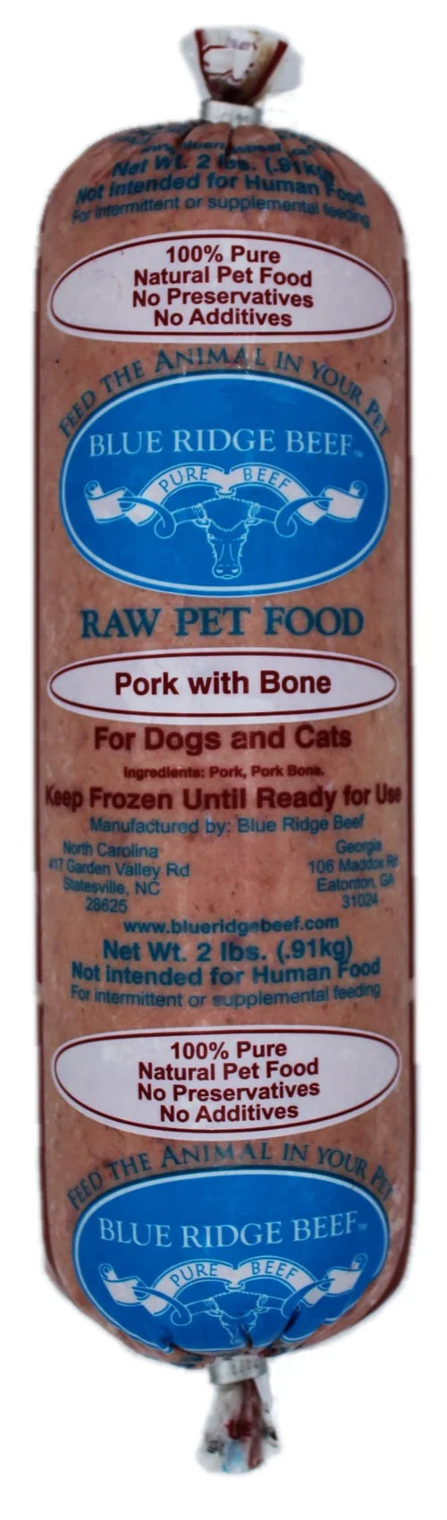 BRB FRZN DOG/CATS PORK W/BONE  