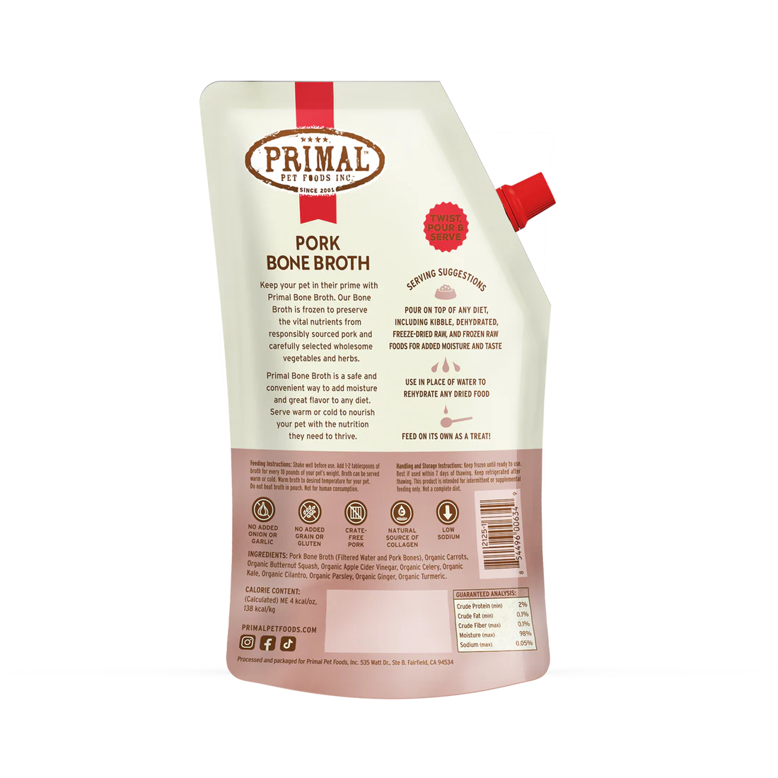 PRIM FRZN BONE BROTH PORK