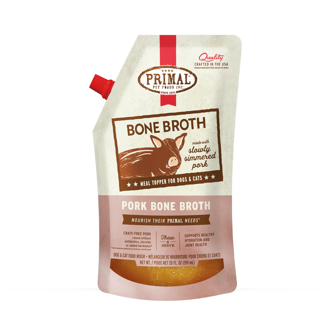 PRIM FRZN BONE BROTH PORK