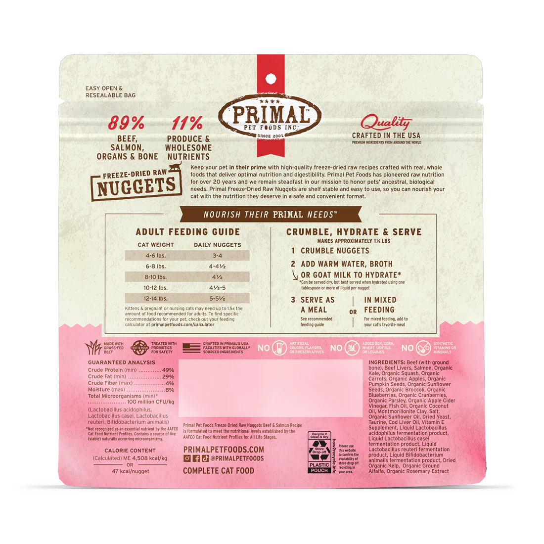PRIM FD CAT BEEF AND SALMON 5.5 OZ