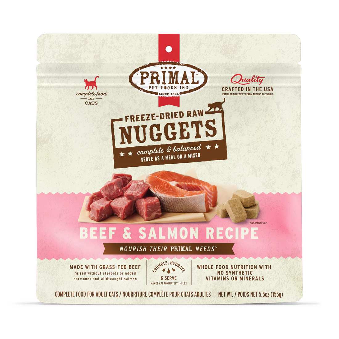 PRIM FD CAT BEEF AND SALMON 5.5 OZ