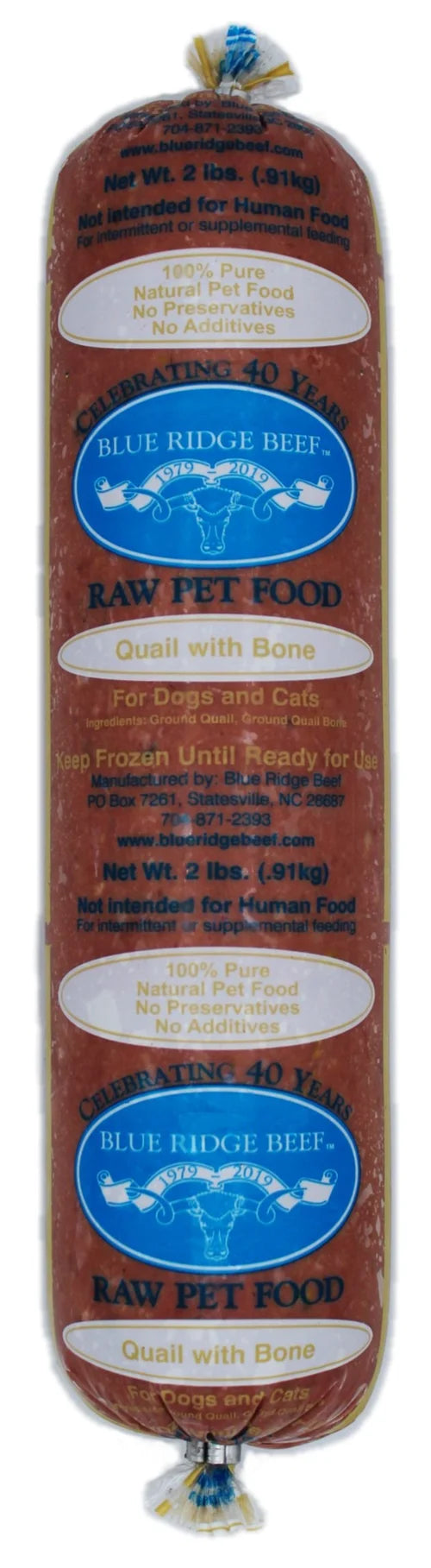 BRB FRZN DOG/CAT QUAIL W/BONE 