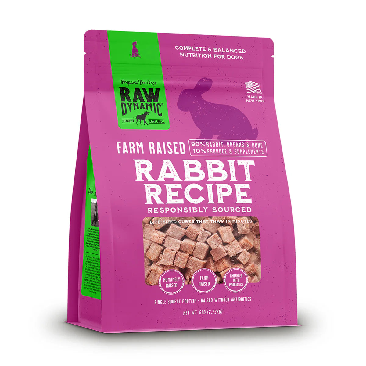 RAW DYNAMIC FRZN DOG RABBIT 3 LB
