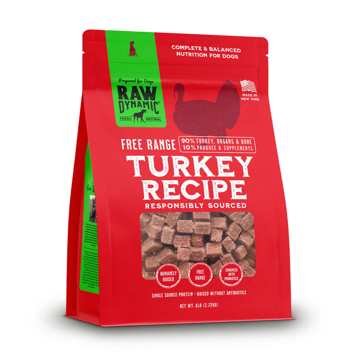 RAW DYNAMIC FRZN DOG TURKEY 3LB